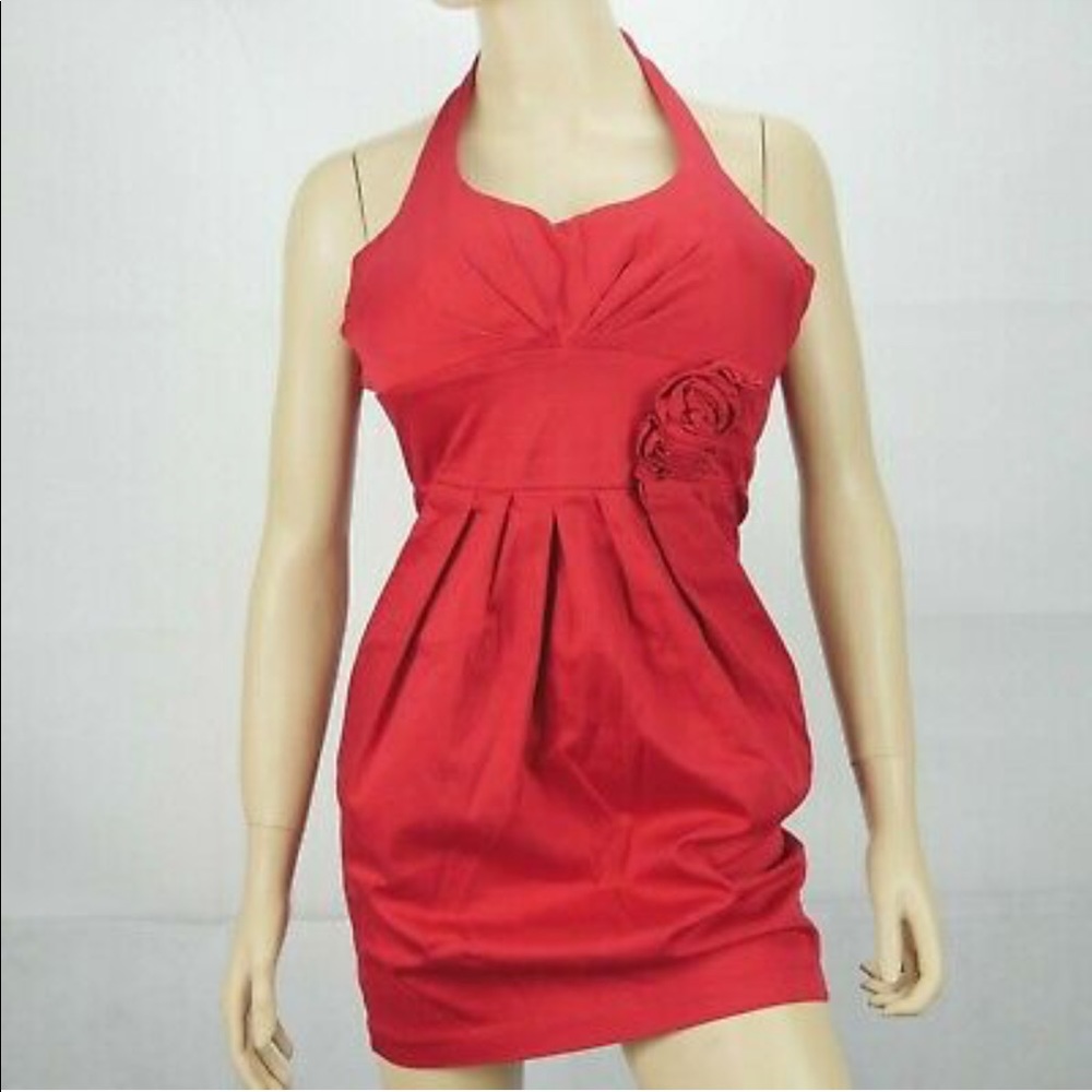 Red B Darlin Halter Dress